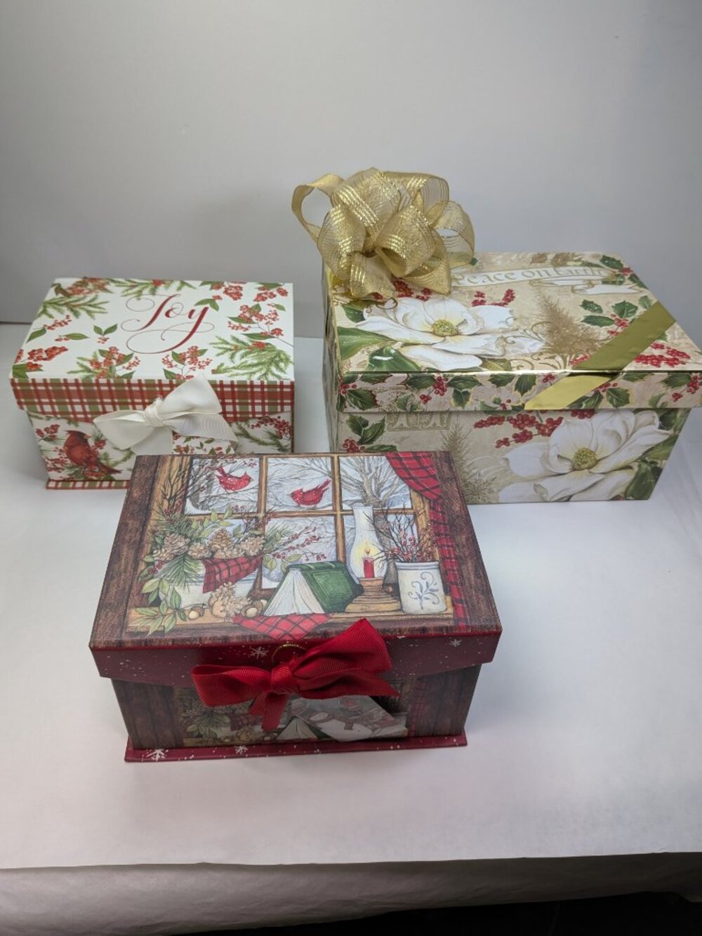 Vintage Holiday (3) Gift Boxes Bundle Susan Winget Pamela Gladding Magnetic